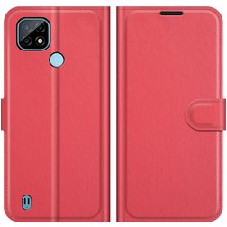 Mobigear Classic Realme C21 Hülle Klapphülle Geldbörse - Rot