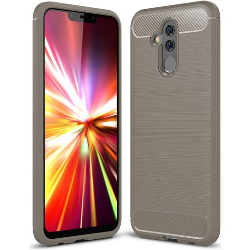 Mobigear Brushed Slim Huawei Mate 20 Lite Hülle Flexibles TPU Backcover - Grau