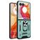 Mobigear Armor Ring Motorola Razr 50 Ultra Hülle Hardcase Backcover Stoßfest mit Ringhalter - Grün