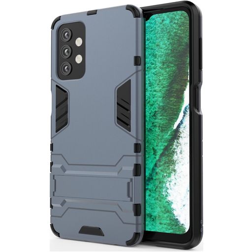 Mobigear Armor Stand Samsung Galaxy A32 5G Hülle Hardcase Backcover Stoßfest mit Ständer - Blau