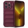 Mobigear Bumpy iPhone 14 Pro Hülle Flexibles TPU Backcover - Weinrot