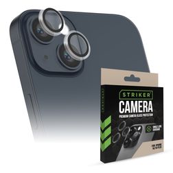 Striker Single Lens iPhone 14 Panzerglas Gehärtetes Glas Kameralinsen Schutz - Hüllenfreundlich - Schwarz