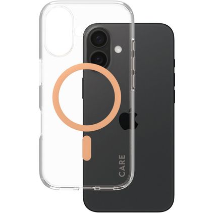 CARE by PanzerGlass Flagship iPhone 16 MagSafe Hülle Hardcase Backcover - Peachy