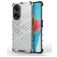 Mobigear Honeycomb OPPO A98 Hülle Hardcase Backcover Stoßfest - Weiß