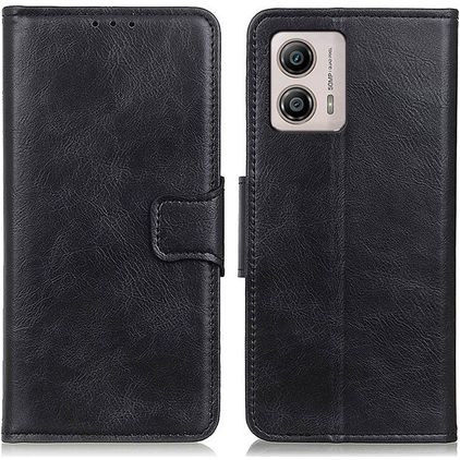 Mobigear Classy Motorola Moto G53 5G Hülle Klapphülle Geldbörse - Schwarz