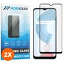 Mobigear Premium Realme C21 Panzerglas Gehärtetes Glas Displayschutz - Hüllenfreundlich - Schwarz (2er Pack)