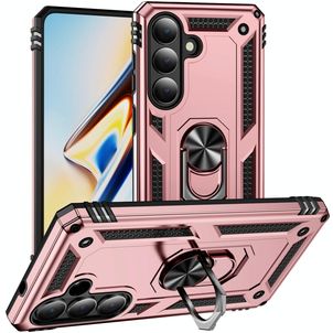 Mobigear Armor ring Samsung Galaxy S26 Hülle Hardcase Backcover Stoßfest mit Ringhalter - Roségold