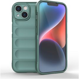 Mobigear Bumpy iPhone 15 Hülle Flexibles TPU Backcover - Grün