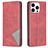 Mobigear Rhombus Slim iPhone 16 Pro Max Hülle Klapphülle - Rot