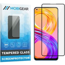 Mobigear Premium Realme 8 Panzerglas Displayschutz - Hüllenfreundlich - Schwarz
