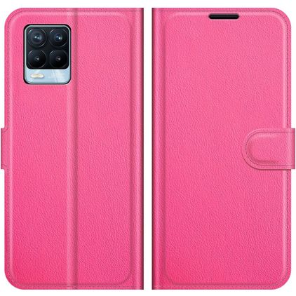Mobigear Classic Realme 8 Hülle Klapphülle Geldbörse - Magenta