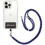 Mobigear Lanyard Universal-Handykette einstellbar - Weiß / Rot / Marineblau