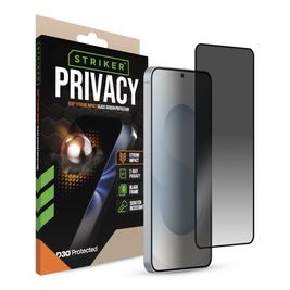 Striker Xtreme Impact Privacy Samsung Galaxy S25 Plus Panzerglas Gehärtetes Glas Displayschutz Privacy - Hüllenfreundlich - Schwarz