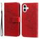 Mobigear Flowers iPhone 17 Hülle Klapphülle Geldbörse - Rot