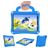 Mobigear Football iPad Air 11 Zoll (2024) Hülle EVA Schaum Backcover + Schulterträger + Ständer - Blau