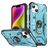 Mobigear Armor Ring iPhone 14 Plus Hülle Hardcase Backcover Stoßfest mit Ringhalter - Blau