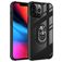 Mobigear Crystal Ring iPhone 14 Pro Max Hülle Hardcase Backcover mit Ringhalter - Transparent / Schwarz