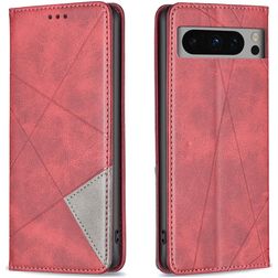 Mobigear Rhombus Slim Google Pixel 8 Pro Klapphülle - Rot