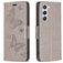 Mobigear Butterfly Samsung Galaxy S23 Hülle Klapphülle Geldbörse - Grau