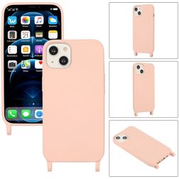 Mobigear Lanyard iPhone 14 Plus Silikon Handykette - Pink