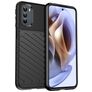Mobigear Groove Motorola Moto G31 Hülle Flexibles TPU Backcover - Schwarz