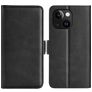 Mobigear Slim Magnet iPhone 15 Hülle Klapphülle Geldbörse - Schwarz