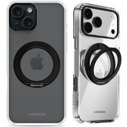 Mobilize 360 Rotating Ring iPhone 15 MagSafe Hülle Hardcase Backcover mit Ringhalter - Schwarz