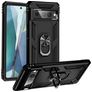 Mobigear Armor Ring Google Pixel 7 Pro Hülle Hardcase Backcover Stoßfest mit Ringhalter - Schwarz