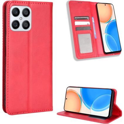 Mobigear Sensation HONOR X8 Hülle Klapphülle Geldbörse - Rot