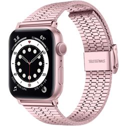 Mobigear Kopenhagen Edelstahl Apple Watch Armband Klappschließe - 49/46/45/44 mm - Pink