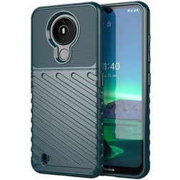 Mobigear Groove Nokia 1.4 Hülle Flexibles TPU Backcover - Grün