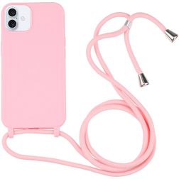 Mobigear Lanyard iPhone 16 Silikon Handykette - Pink