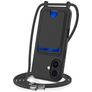 Mobigear Lanyard Card iPhone 17 Silikon Handykette mit Kartenhalter - Schwarz