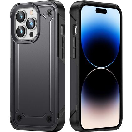 Mobigear Slim Armor iPhone 14 Pro Hülle Hardcase Backcover Stoßfest - Grau