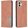 Mobigear Rhombus Slim Nothing Phone (1) Hülle Klapphülle - Braun