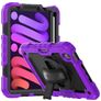 Mobigear SureGrip Xtreme iPad Mini 7 (2024) Hülle Kunststoff,Silikon Backcover + Stifthalter + Schulterträger + Ständer - Lila