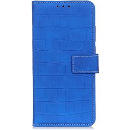 Mobigear Croco Xiaomi Mi 11 Ultra Hülle Klapphülle Geldbörse - Blau