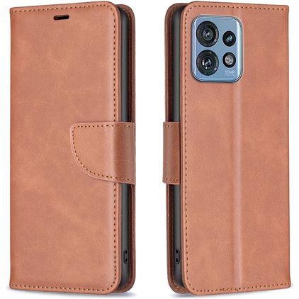 Mobigear Excellent Motorola Edge 40 Pro Hülle Klapphülle Geldbörse - Braun