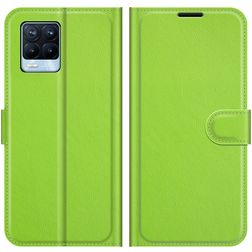 Mobigear Classic Realme 8 Hülle Klapphülle Geldbörse - Grün