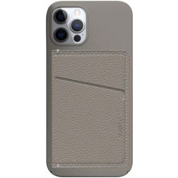 Nudient Magnet Thin Echtleder Kartenhalter - 3 Karten - MagSafe-kompatibel - Clay Beige