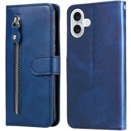 Mobigear Zipper iPhone 17 Hülle Klapphülle Geldbörse - Blau