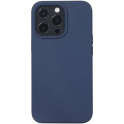 Mobigear Rubber Touch iPhone 14 Pro Silikon Hülle Backcover - Marineblau
