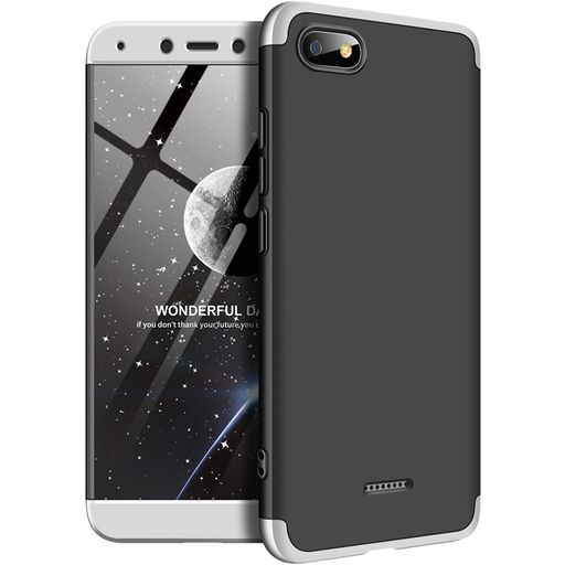 Mobigear TriGuard Xiaomi Redmi 6A Hülle Hardcase Backcover - Schwarz / Silber