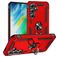Mobigear Armor ring Samsung Galaxy S24 FE Hülle Hardcase Backcover Stoßfest mit Ringhalter - Rot