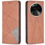 Mobigear Rhombus Slim OPPO Find X6 Pro Hülle Klapphülle - Braun