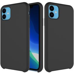 Mobigear Rubber Touch iPhone 11 Silikon Hülle Backcover - Schwarz