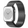 Mobigear London Edelstahl Apple Watch Armband Magnetverschluss - 42/41/40/38 mm - Schwarz