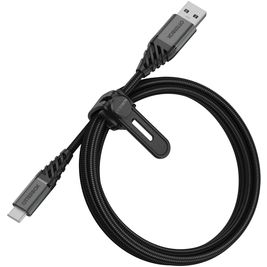 Otterbox Nylon Braided USB-A auf USB-C Kabel 1 Meter - Schwarz