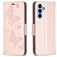Mobigear Butterfly Samsung Galaxy A54 Klapphülle Portemonnaie - Roségold