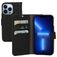 Mobiparts Saffiano Wallet iPhone 13 Pro Klapphülle Portemonnaie - Schwarz